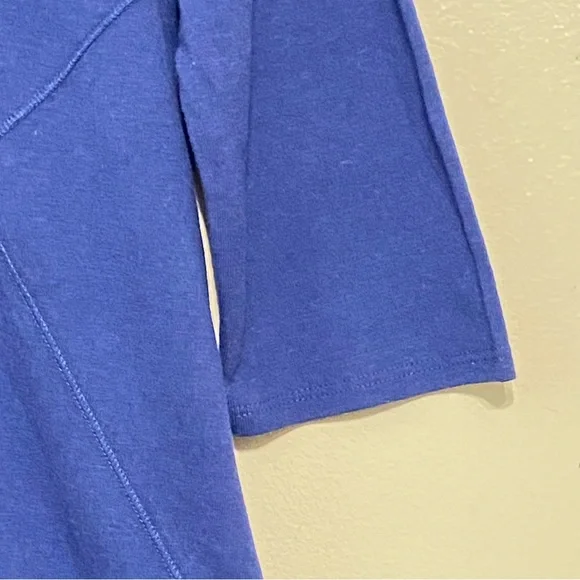 Soft Surroundings Blue 3/4 Sleeve V-neck Tunic Top size Petite Small - Picture 4 of 11